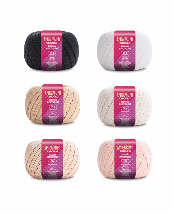 KIT AMIGURUMI CORES E TONS CIRCULO