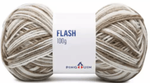KIT COM 4 PEÇAS - FIO FLASH 100G - PINGOUIN
