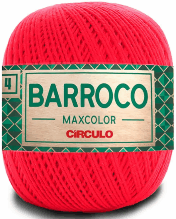 KIT COM 4 BARROCO 4 FIOS - MAXCOLOR 200G - CIRCULO (COR ÚNICA)
