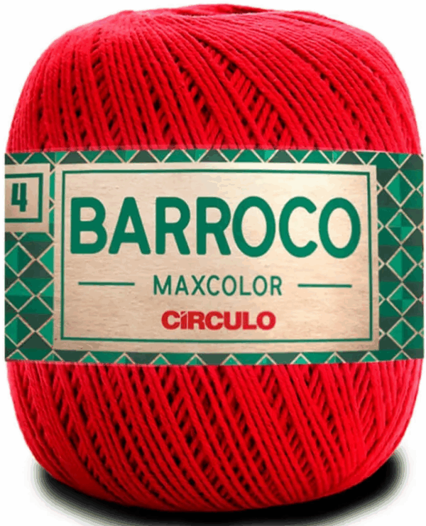 KIT COM 4 BARROCO 4 FIOS - MAXCOLOR 200G - CIRCULO (COR ÚNICA)
