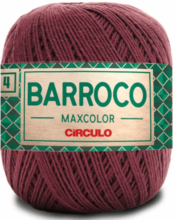 KIT COM 4 BARROCO 4 FIOS - MAXCOLOR 200G - CIRCULO (COR ÚNICA)