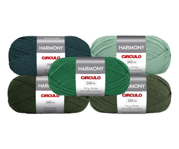KIT COM 2 E 5 FIOS HARMONY CIRCULO 100G