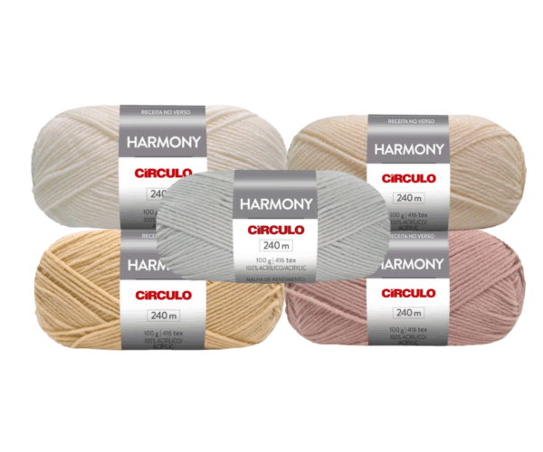 KIT COM 2 E 5 FIOS HARMONY CIRCULO 100G