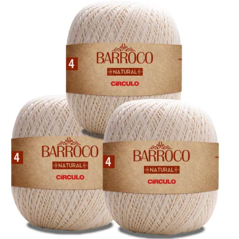 BARBANTE 4 NATURAL BARROCO CIRCULO 700G BARBANTE 4 NATURAL BARROCO CIRCULO 700G