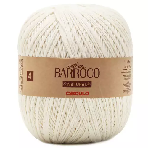 BARBANTE 4 NATURAL BARROCO CIRCULO 700G BARBANTE 4 NATURAL BARROCO CIRCULO 700G