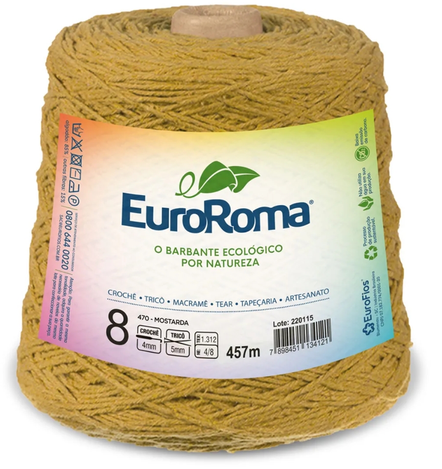 BARBANTE N°8 EURO ROMA 457M/600 g BARBANTE N°8 EURO ROMA 457M/600 g