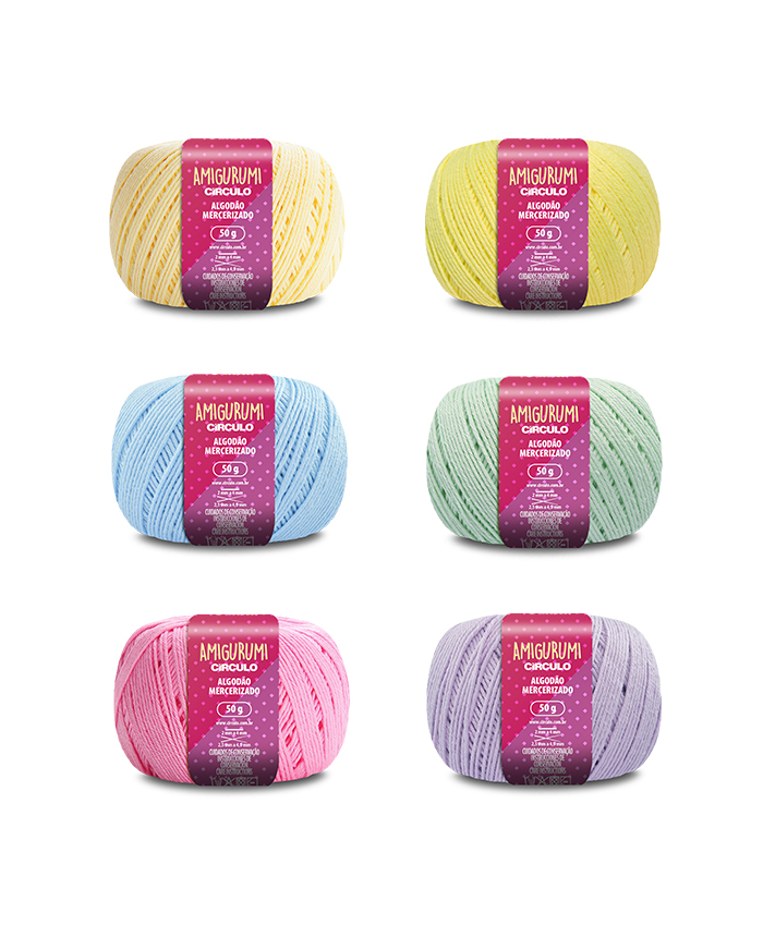 KIT AMIGURUMI CORES E TONS CIRCULO KIT AMIGURUMI CORES E TONS CIRCULO