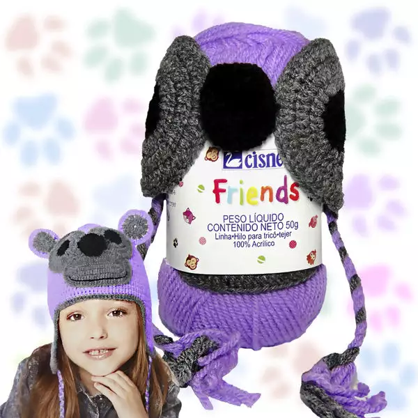 KIT GORRO FRIENDS URSO CISNE KIT GORRO FRIENDS URSO CISNE