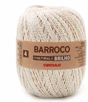 BARROCO N4 NATURAL C/BRILHO 700G CIRCULO - KIT COM 2 NOVELOS