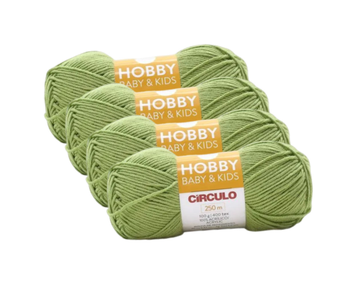 FIO HOBBY BABY+KIDS 100G CIRCULO - KIT COM 4 NOVELOS FIO HOBBY BABY+KIDS 100G CIRCULO - KIT COM 4 NOVELOS
