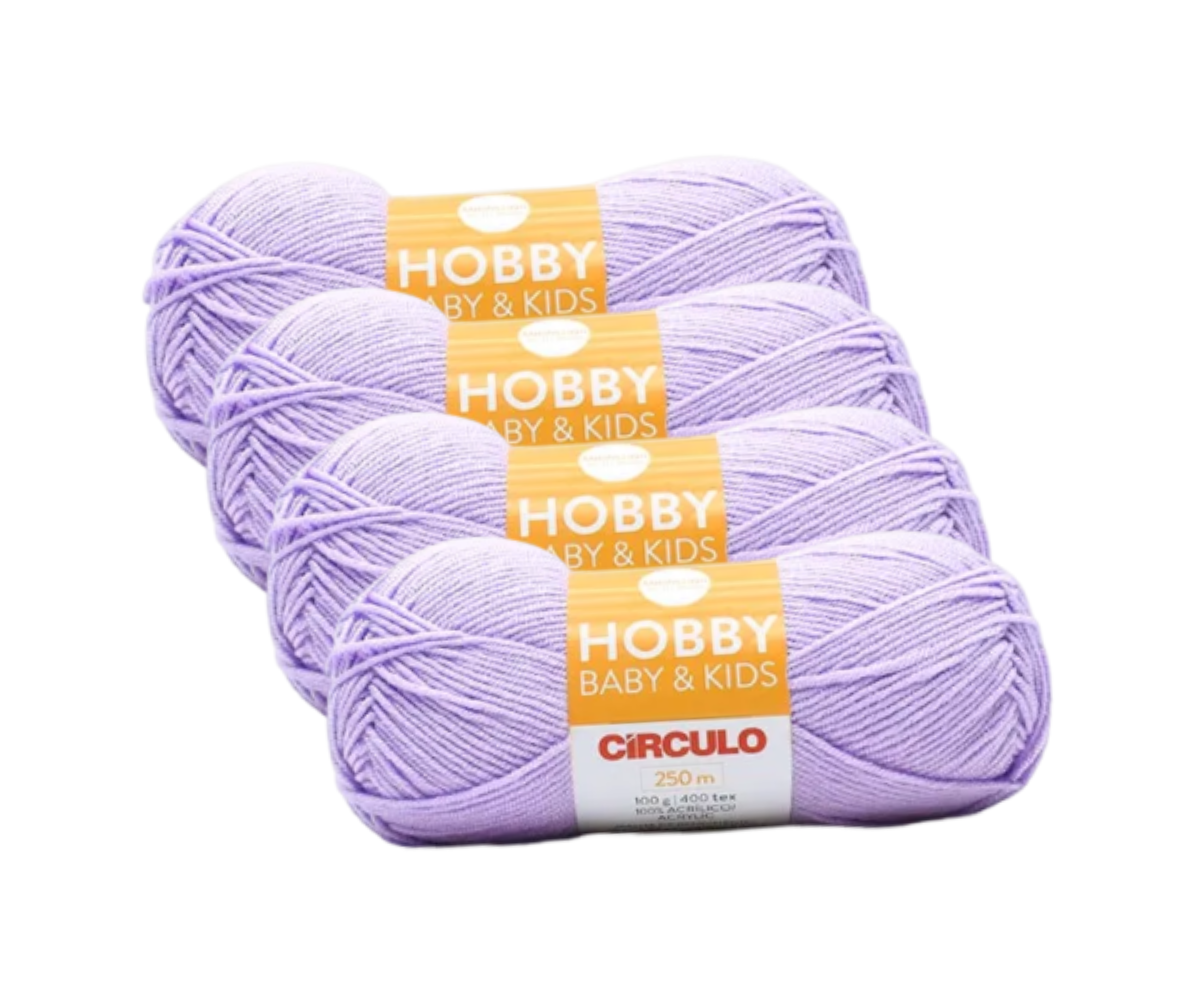 FIO HOBBY BABY+KIDS 100G CIRCULO - KIT COM 4 NOVELOS FIO HOBBY BABY+KIDS 100G CIRCULO - KIT COM 4 NOVELOS