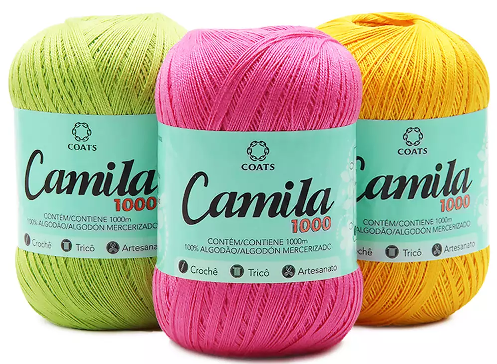 CAMILA 1000 4430 LINHA CROCHE – KIT COM 2 NOVELOS CAMILA 1000 4430 LINHA CROCHE - KIT COM 2 NOVELOS
