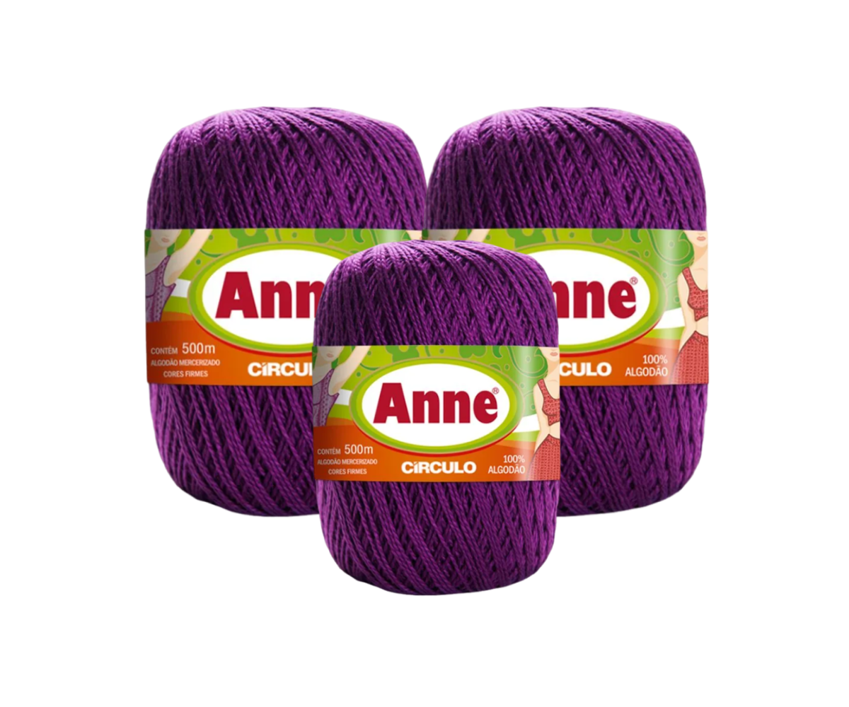 ANNE 500 CIRCULO – KIT COM 3 NOVELOS ANNE 500 CIRCULO - KIT COM 3 NOVELOS