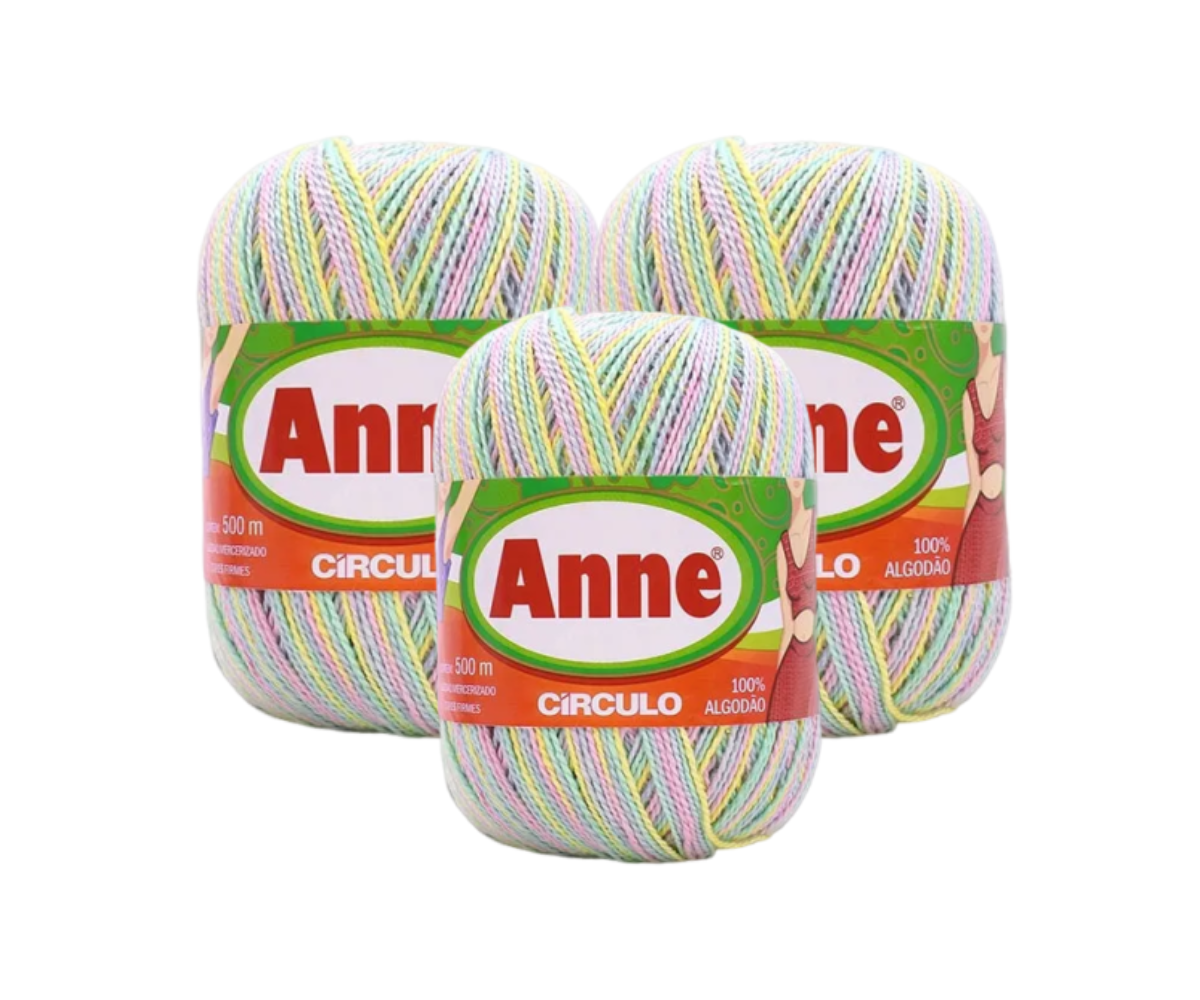 ANNE 500 CIRCULO – KIT COM 3 NOVELOS ANNE 500 CIRCULO - KIT COM 3 NOVELOS