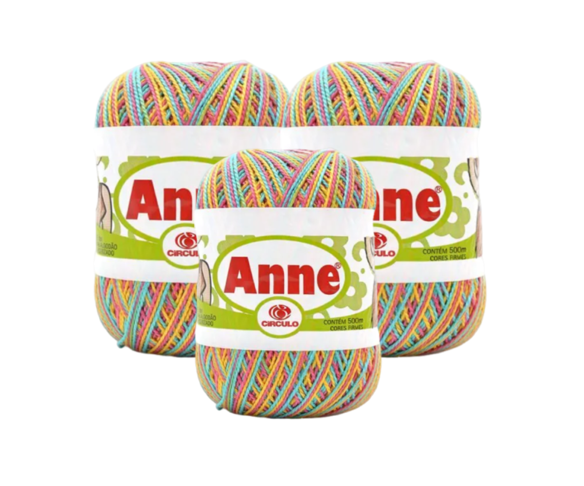 ANNE 500 CIRCULO - KIT COM 3 NOVELOS ANNE 500 CIRCULO - KIT COM 3 NOVELOS