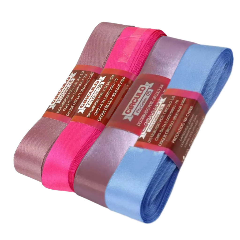 FITA CETIM CIRCULO N3 - KIT COM 4 UNIDADES FITA CETIM CIRCULO N3 - KIT COM 4 UNIDADES