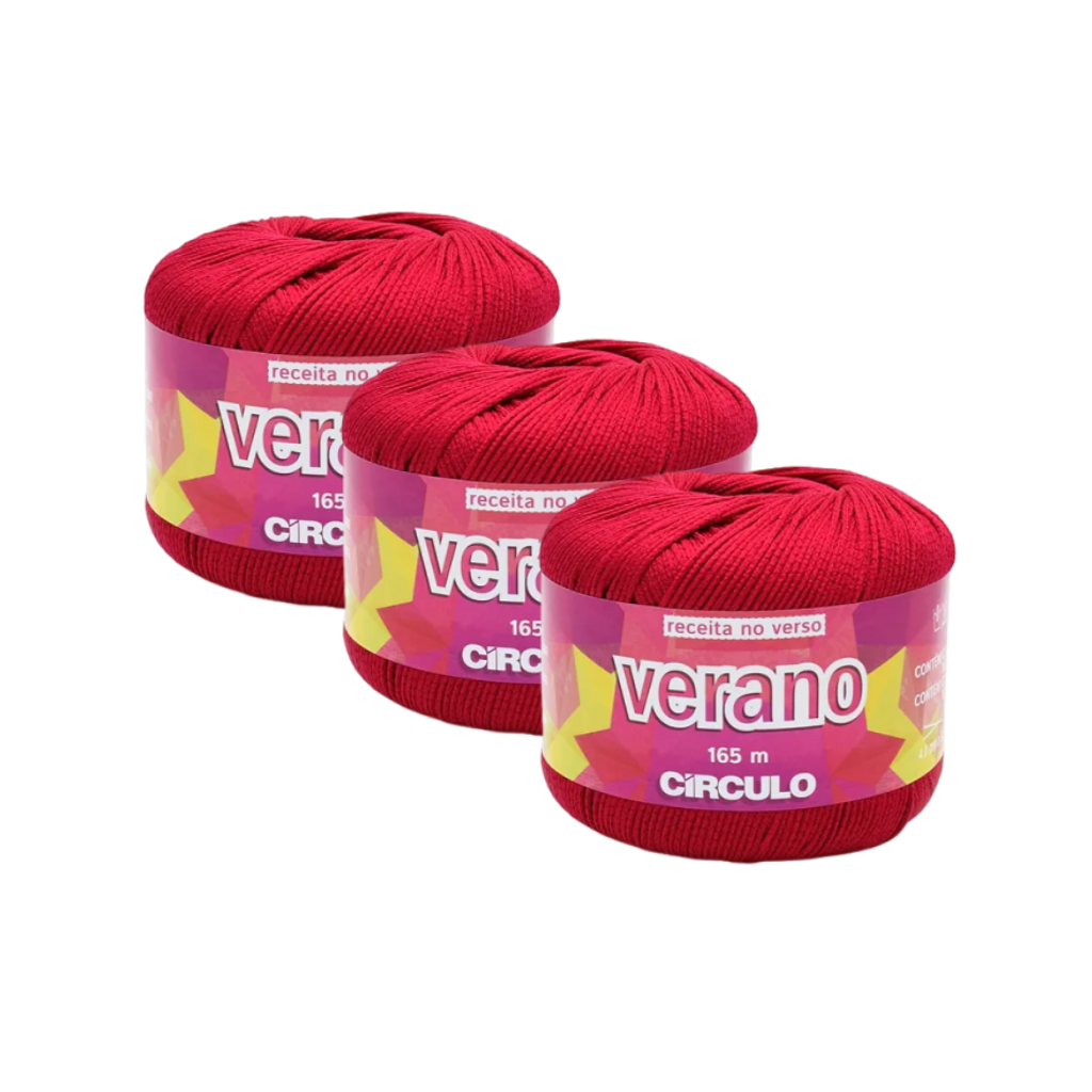 FIO VERANO 165M CIRCULO - KIT COM 3 NOVELOS FIO VERANO 165M CIRCULO - KIT COM 3 NOVELOS