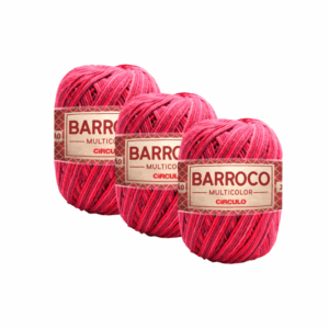 BARBANTE BARROCO N6 MULTICOLOR PREMIUM 400G - KIT COM 3