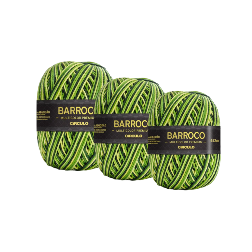 BARBANTE BARROCO N6 MULTICOLOR PREMIUM 400G – KIT COM 3 BARBANTE BARROCO N6 MULTICOLOR PREMIUM 400G - KIT COM 3