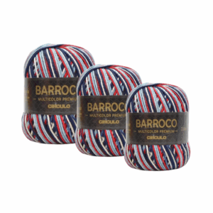 BARBANTE BARROCO N6 MULTICOLOR PREMIUM 400G - KIT COM 3