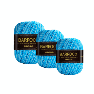 BARBANTE BARROCO N6 MULTICOLOR PREMIUM 400G - KIT COM 3