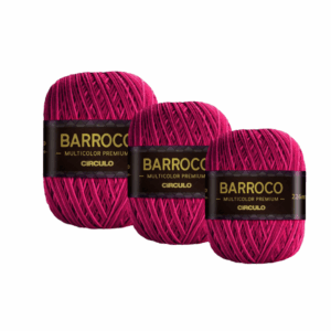 BARBANTE BARROCO N6 MULTICOLOR PREMIUM 400G - KIT COM 3