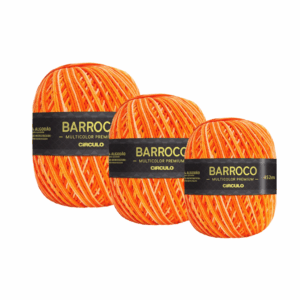 BARBANTE BARROCO N6 MULTICOLOR PREMIUM 400G - KIT COM 3