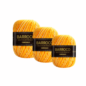 BARBANTE BARROCO N6 MULTICOLOR PREMIUM 400G - KIT COM 3