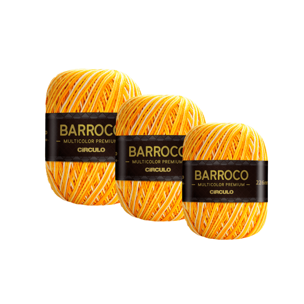 BARBANTE BARROCO N6 MULTICOLOR PREMIUM 400G – KIT COM 3 BARBANTE BARROCO N6 MULTICOLOR PREMIUM 400G - KIT COM 3
