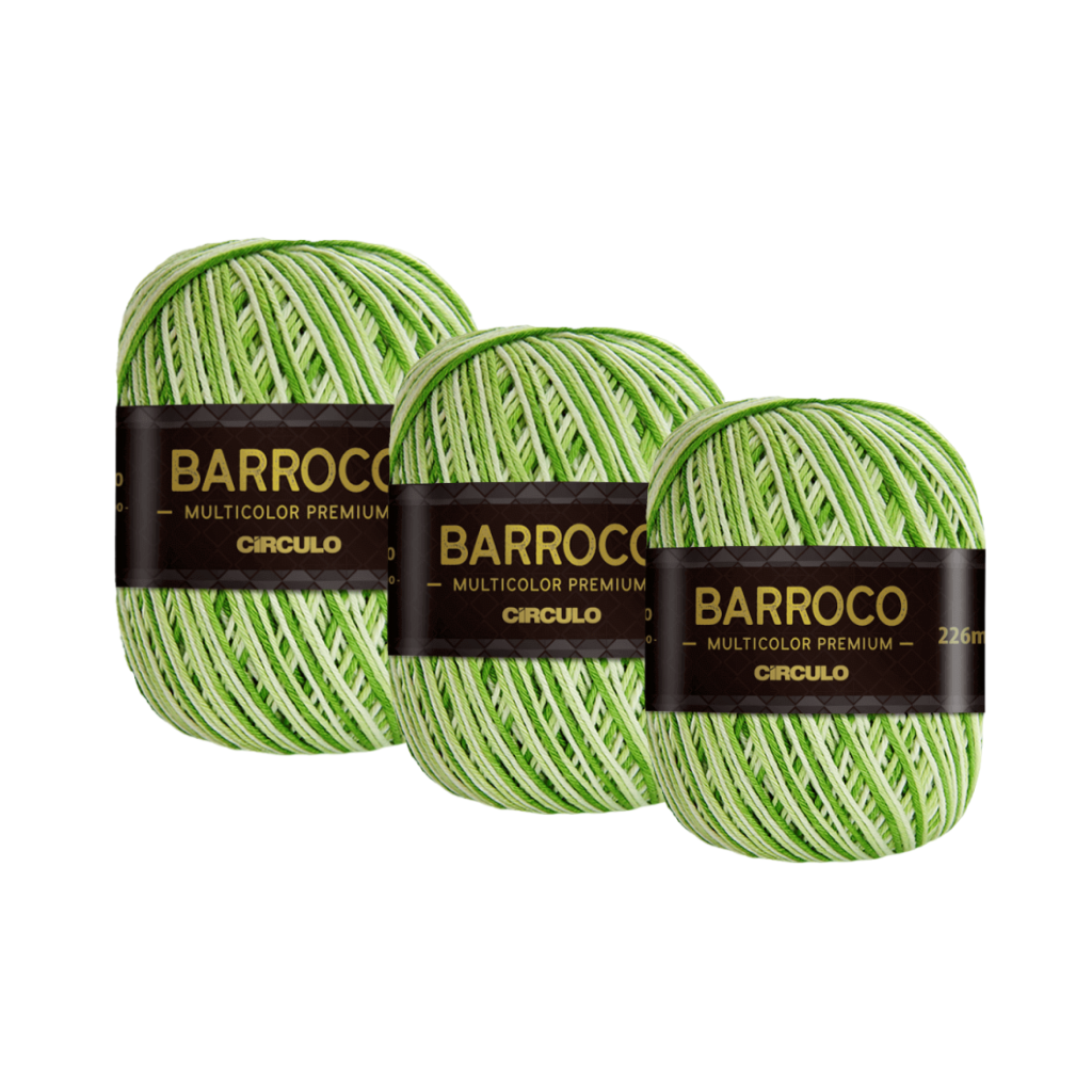 BARBANTE BARROCO N6 MULTICOLOR PREMIUM 400G – KIT COM 3 BARBANTE BARROCO N6 MULTICOLOR PREMIUM 400G - KIT COM 3