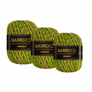 BARBANTE BARROCO N6 MULTICOLOR PREMIUM 400G - KIT COM 3
