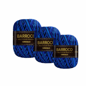 BARBANTE BARROCO N6 MULTICOLOR PREMIUM 400G - KIT COM 3