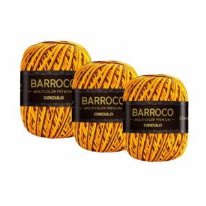 BARBANTE BARROCO N6 MULTICOLOR PREMIUM 400G - KIT COM 3