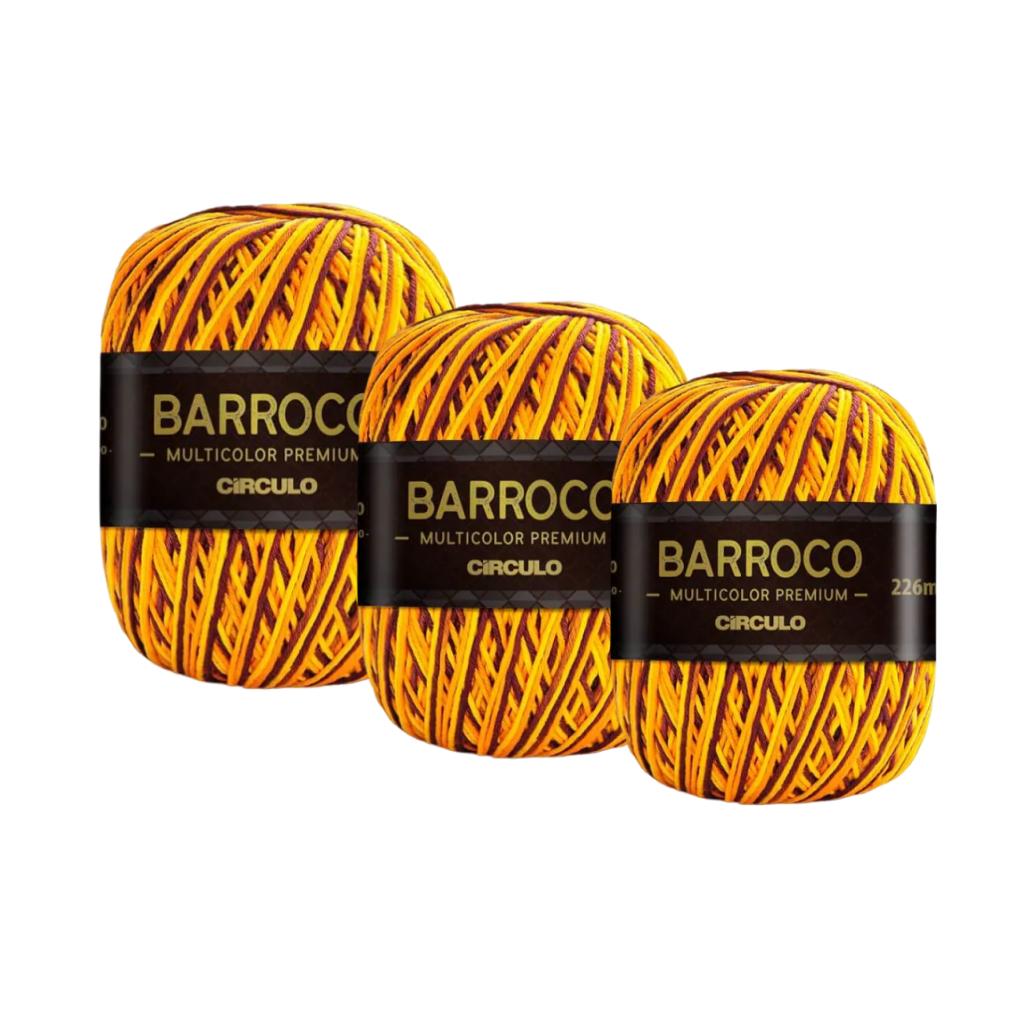 BARBANTE BARROCO N6 MULTICOLOR PREMIUM 400G - KIT COM 3 BARBANTE BARROCO N6 MULTICOLOR PREMIUM 400G - KIT COM 3
