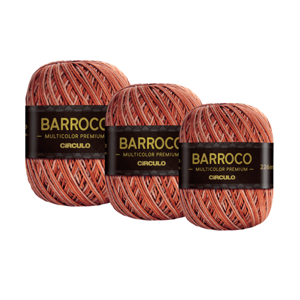 BARBANTE BARROCO N6 MULTICOLOR PREMIUM 400G - KIT COM 3 BARBANTE BARROCO N6 MULTICOLOR PREMIUM 400G - KIT COM 3