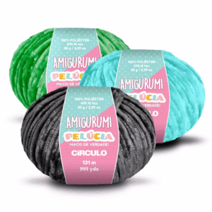 AMIGURUMI PELUCIA CIRCULO 131M - KIT COM 3 NOVELOS