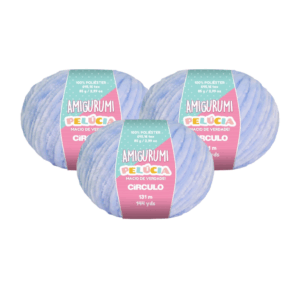 AMIGURUMI PELUCIA CIRCULO 131M - KIT COM 3 NOVELOS