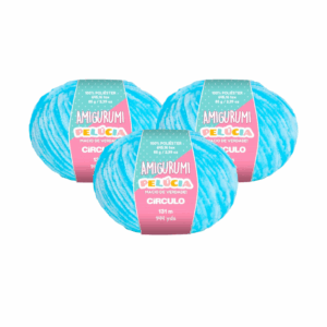 AMIGURUMI PELUCIA CIRCULO 131M - KIT COM 3 NOVELOS