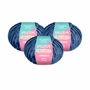 AMIGURUMI PELUCIA CIRCULO 131M - KIT COM 3 NOVELOS