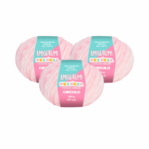 AMIGURUMI PELUCIA CIRCULO 131M - KIT COM 3 NOVELOS