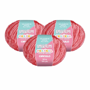 AMIGURUMI PELUCIA CIRCULO 131M - KIT COM 3 NOVELOS