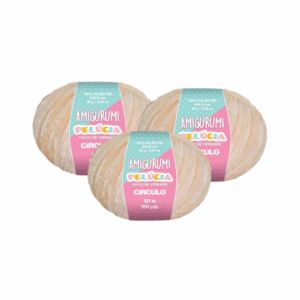 AMIGURUMI PELUCIA CIRCULO 131M - KIT COM 3 NOVELOS