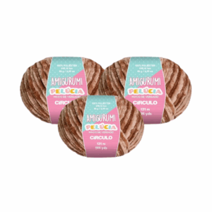 AMIGURUMI PELUCIA CIRCULO 131M - KIT COM 3 NOVELOS