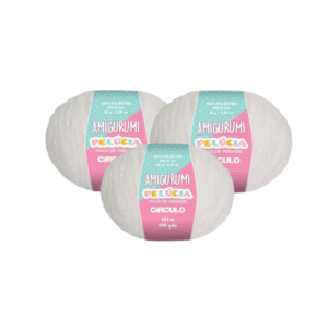 AMIGURUMI PELUCIA CIRCULO 131M - KIT COM 3 NOVELOS
