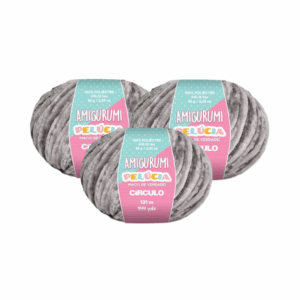 AMIGURUMI PELUCIA CIRCULO 131M - KIT COM 3 NOVELOS