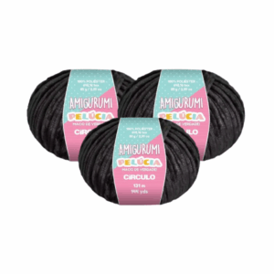 AMIGURUMI PELUCIA CIRCULO 131M - KIT COM 3 NOVELOS